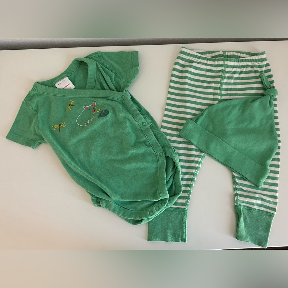 Hanna Anderson Set - green, size 18-24 months
